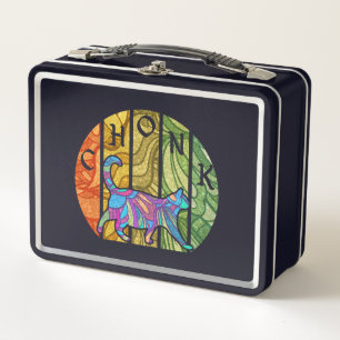 Psychedelic Cat - Trippy Feline Art Metall Brotdose