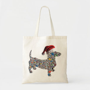Psychedelic-Cheetah-Dackel-Santa Tragetasche