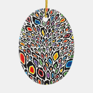 Psychedelic Cheetah Keramikornament