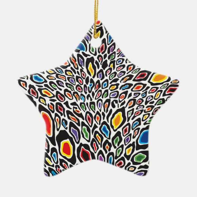 Psychedelic Cheetah Keramikornament (Vorne)