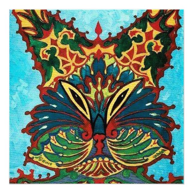 "Psychedelic Chinese Cat" by Louis Wain Fotodruck (Vorne)