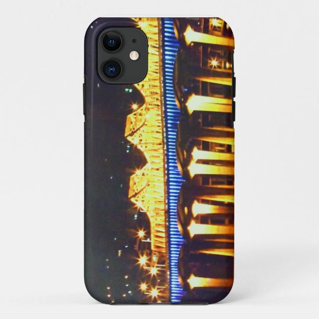 🌌 🌉 🌙 Psychedelic City Nightscape Fabulous Case-Mate iPhone Hülle (Rückseite)