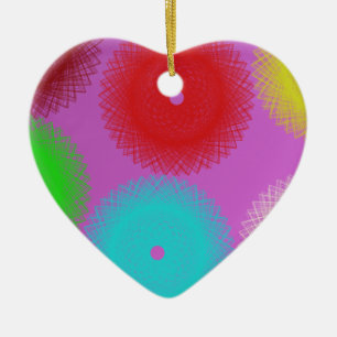 Psychedelic Color Pop Keramik Ornament