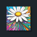 Psychedelic Daisy Pop Art Print Leinwanddruck<br><div class="desc">Groovy vibes in diesem lebendigen psychedelischen Dissy-Kunstdrucken voll! Ein kühn weißer Farbton mit hellgelben Pop in der Mitte, mit einem wirbelnden Hintergrund von Regenbogenfarben wie Blau, Rosa, Orange und Grün. Diese Retro-inspirierte Blumenillustrierung bringt eine Touch von Blume Power und fett Farbe in jeden Raum. Ideal, um die Wanddekoration mit einem...</div>