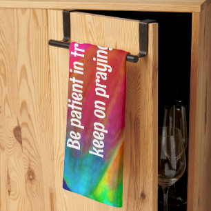 Psychedelic Daisy Romans 12:12 Serviette de cuisin