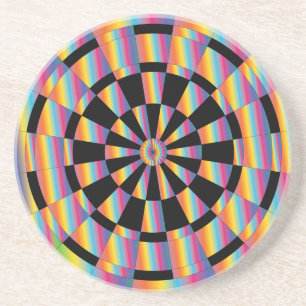 Psychedelic Dartboard Getränkeuntersetzer