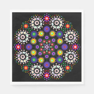 Psychedelic Dot Mandala Serviette