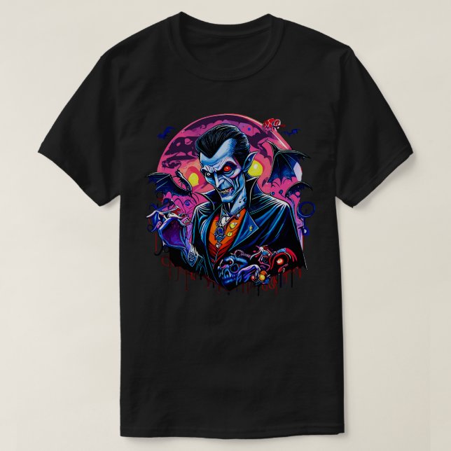 Psychedelic Dracula T-Shirt (Design vorne)