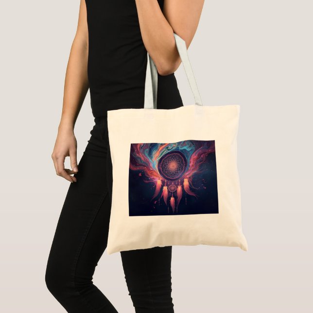 Psychedelic dream catcher tote bag tragetasche (Vorderseite (Produkt))