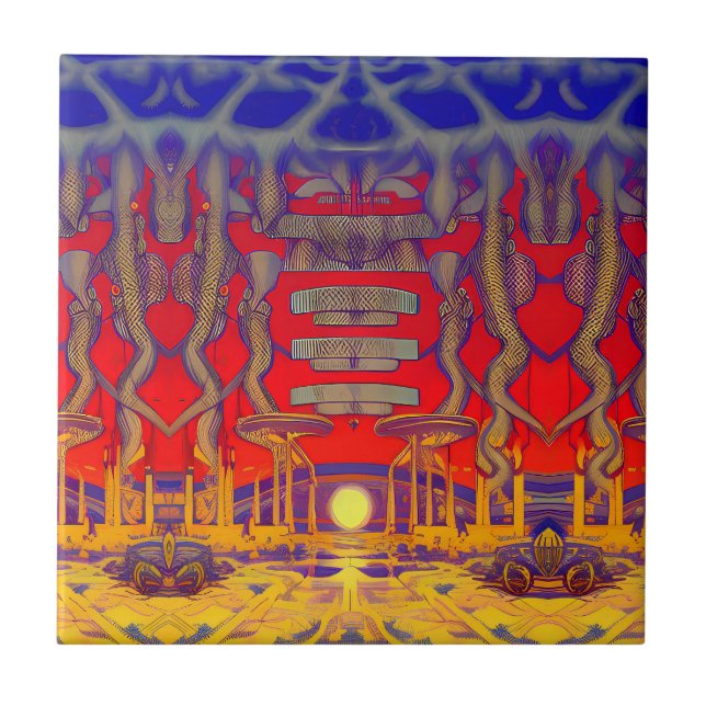 Psychedelic Dreamland Fliese (Vorderseite)