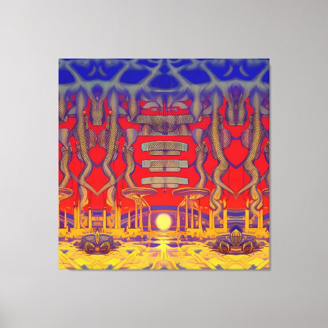 Psychedelic Dreamland Leinwanddruck (Vorderseite)