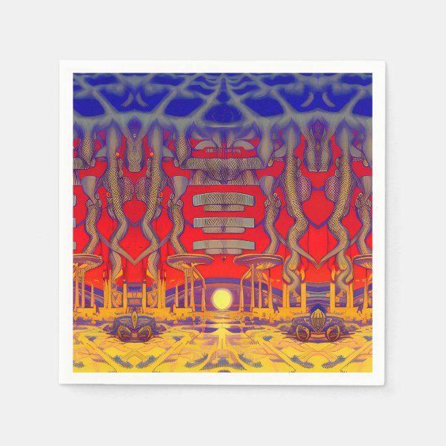 Psychedelic Dreamland Serviette (Vorderseite)