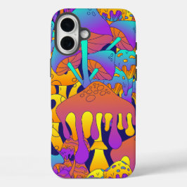 Psychedelic Drippy Mushroom iPhone / iPad Gehäuse 16 Plus Hülle