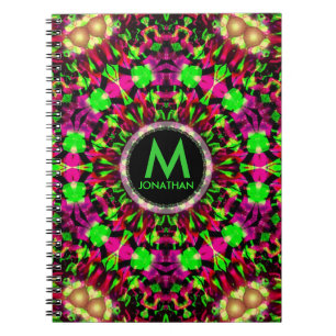 Psychedelic Explosion Monogram Notizblock