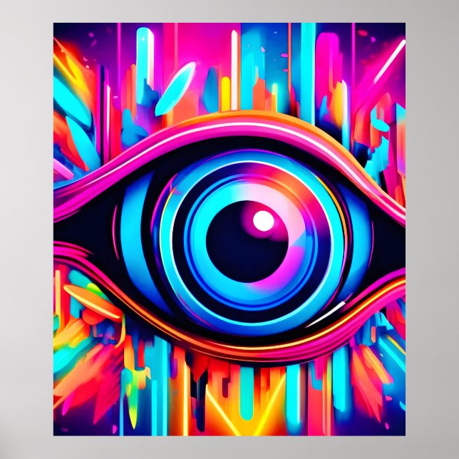 Psychedelic Eye Art Poster (Vorne)