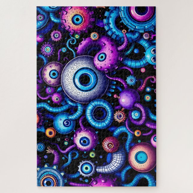 Psychedelic Eye Monster World- Alien Tentacle Horr (Vertikal)