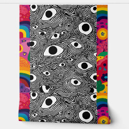 Psychedelic Eye Pattern Wallpaper - Trippy Optical Tapete