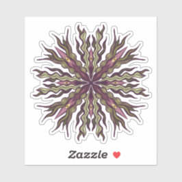 Psychedelic Eye Plant - Surreal Botanical Mandala Aufkleber