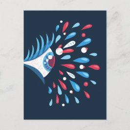 Psychedelic Eye Trippy komische Oddity Postkarte