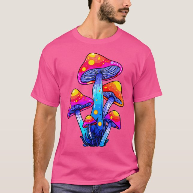 Psychedelic Festival Raver Edm Dj Mushroom T-Shirt (Vorderseite)