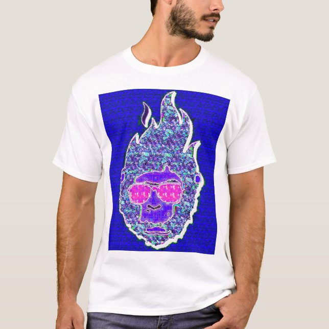 Psychedelic Flame Face Tee (Vorderseite)