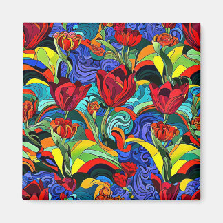 Psychedelic Floral 1 Magnet