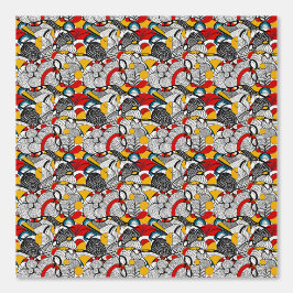 Psychedelic Floral Frenzy: Ein lebendiges Muster Tapete