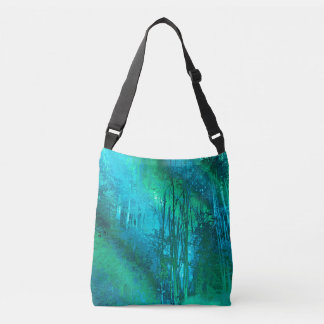 Psychedelic Forest (turquoise-spring green) Tragetaschen Mit Langen Trägern