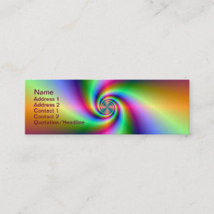 Psychedelic Four Wind Spiral Business Card Mini Visitenkarte