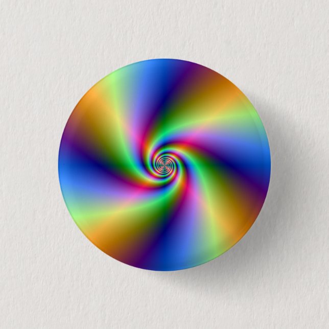 Psychedelic Four Wind Spiral Button (Vorderseite)