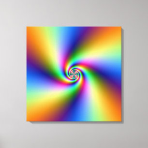 Psychedelic Four Wind Spiral Canvas Print Leinwanddruck