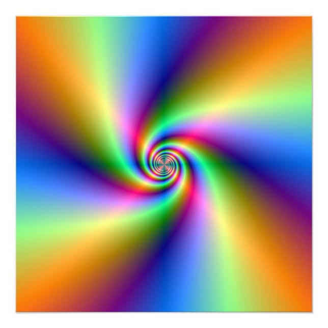 Psychedelic Four Wind Spiral Fotodruck (Vorne)