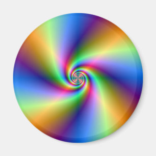 Psychedelic Four Wind Spiral Magnet