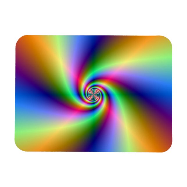 Psychedelic Four Wind Spiral Magnet (Horizontal)