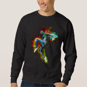 Psychedelic Fraktal Hip Hop Breaker Dancer Sweatshirt