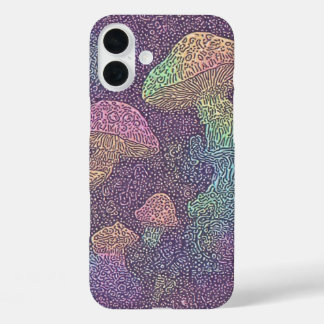 Psychedelic Fungi Galaxy - IPhone 16 Fall Plus Hülle