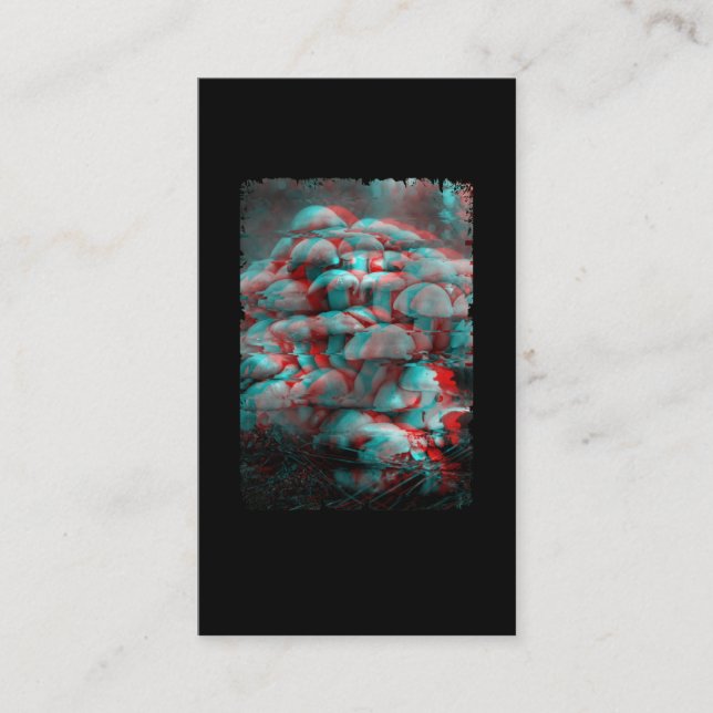 Psychedelic Fungi Vaporwave Crazy Mind Pilze Visitenkarte (Vorderseite)