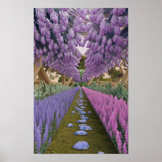 Psychedelic Garden Path Poster (Vorne)