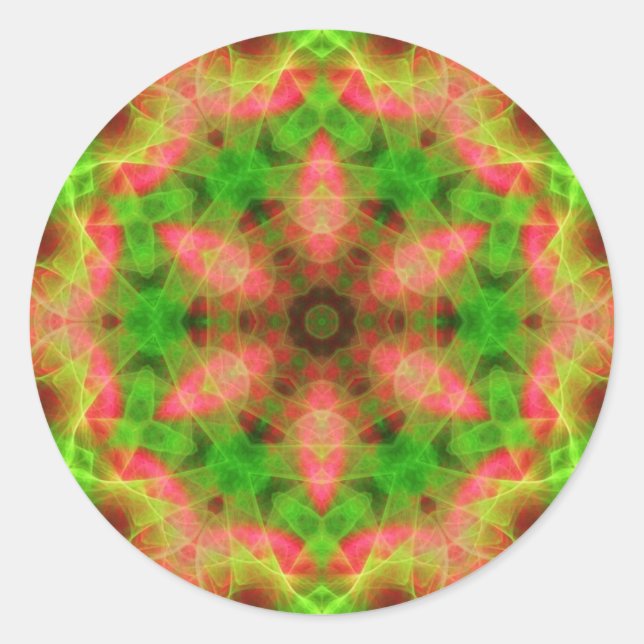 PSYCHedelic Geometric Fluro Weave Sticker (Vorderseite)