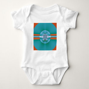 Psychedelic Green Baby Strampler