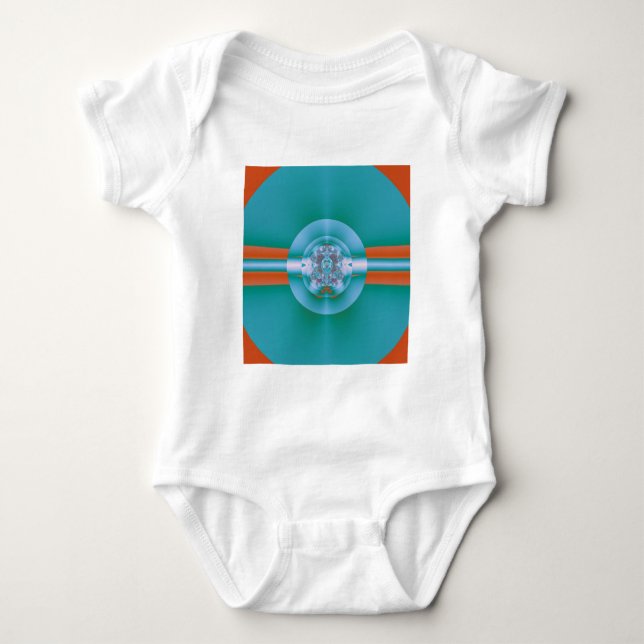 Psychedelic Green Baby Strampler (Vorderseite)