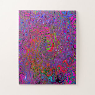 Psychedelic Groovy Magenta Retro Liquid Swirl