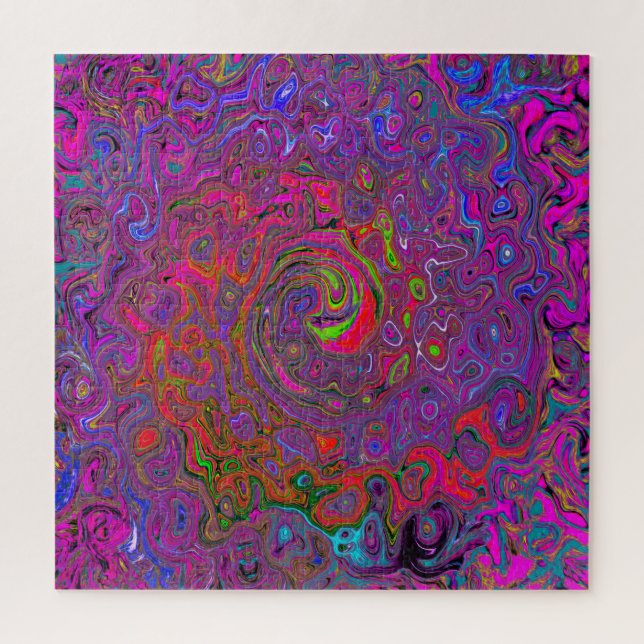 Psychedelic Groovy Magenta Retro Liquid Swirl (Vertikal)