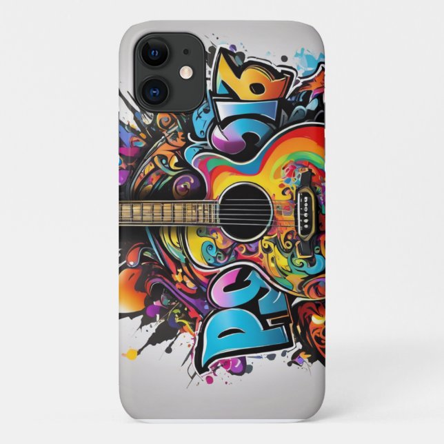 Psychedelic Guitar Case-Mate iPhone Hülle (Rückseite)