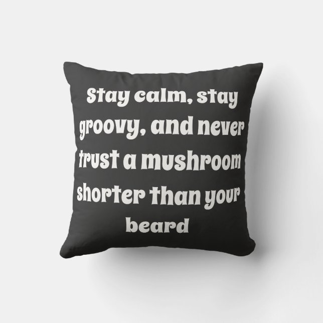 Psychedelic Guru Trippy Hippie Mushroom Kissen (Rückseite)
