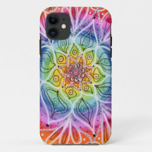 Psychedelic, Hippie, Blume Mandala iPhone 11 Fall