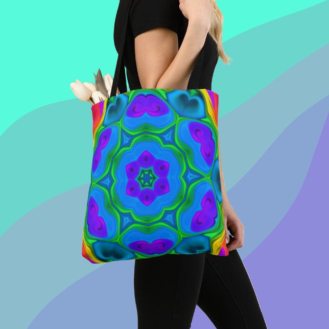 Psychedelic Hippie Blume Rainbow Tasche (Von Creator hochgeladen)
