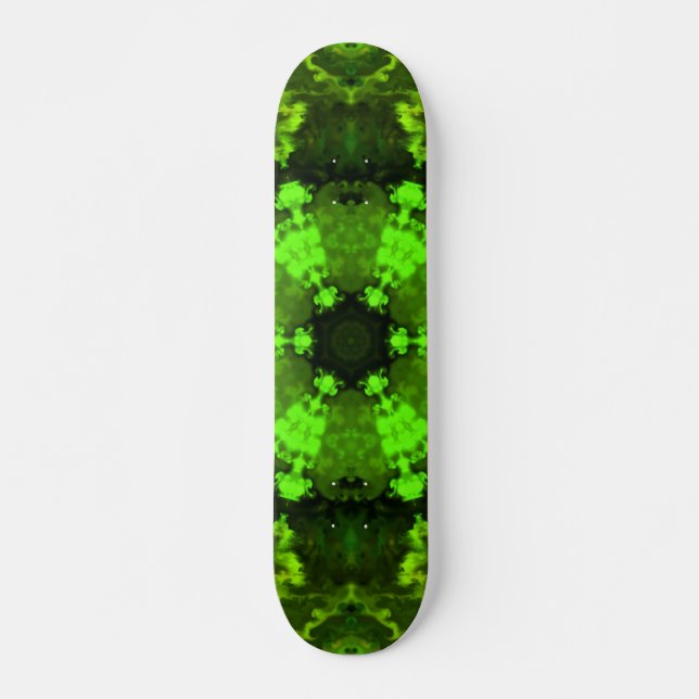 Psychedelic Hippie Green Skateboard (Vorne)