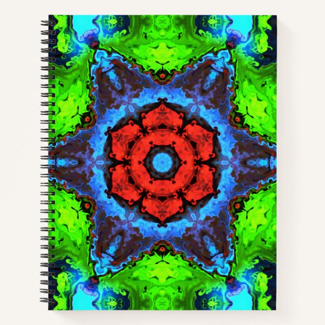 Psychedelic Hippie-Notebook Notizbuch (Vorderseite)