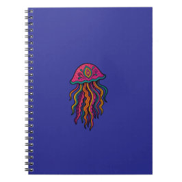 Psychedelic Jellyfish Spiral Notebook Notizblock